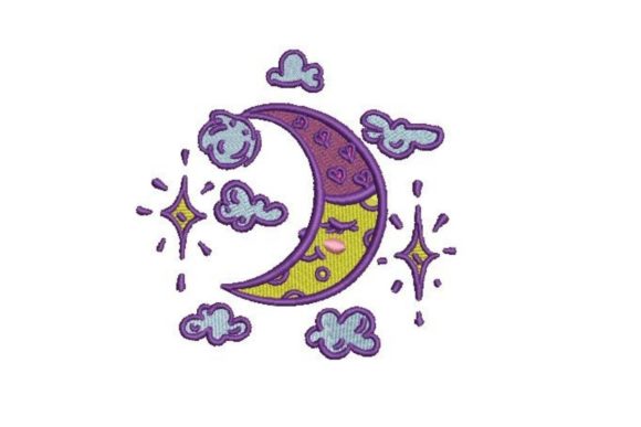 A Cozy Review of the Moon with Sleeping Hat Embroidery Design
