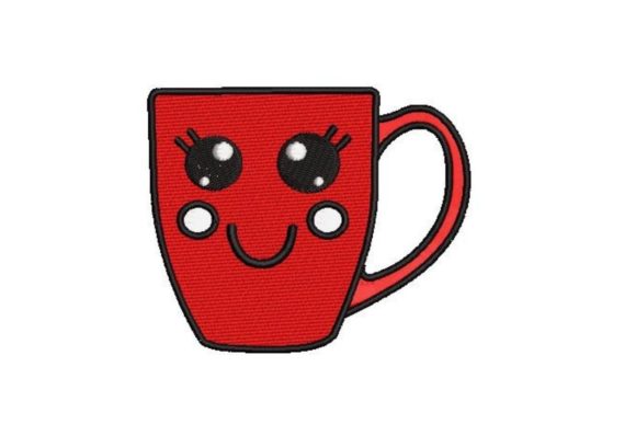 A Designer's Look at the Smiling Coffee Mug Embroidery Design