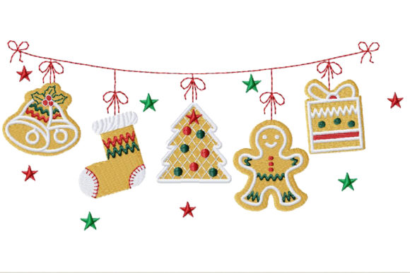 Gingerbread Christmas Garland Embroidery Review for Gift Crafters
