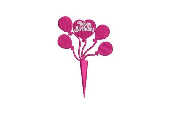 Happy Birthday Balloons Cake Topper Embroidery Design Review