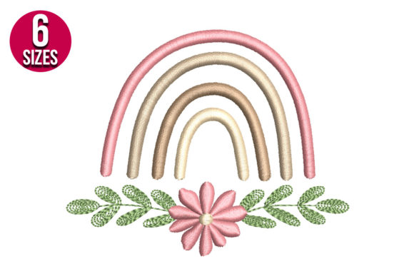 Rainbow & Flower Embroidery: A Craft Fair Standout