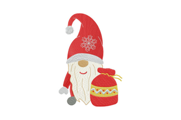 Santa Claus Gnome Embroidery: A Designer's Take for Boutique Apparel