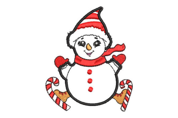 Snowman with Sweets Embroidery: A Designer's Review for Boutique Apparel