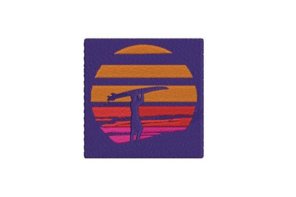 Vintage Retro Striped Design for Surfing Gifts